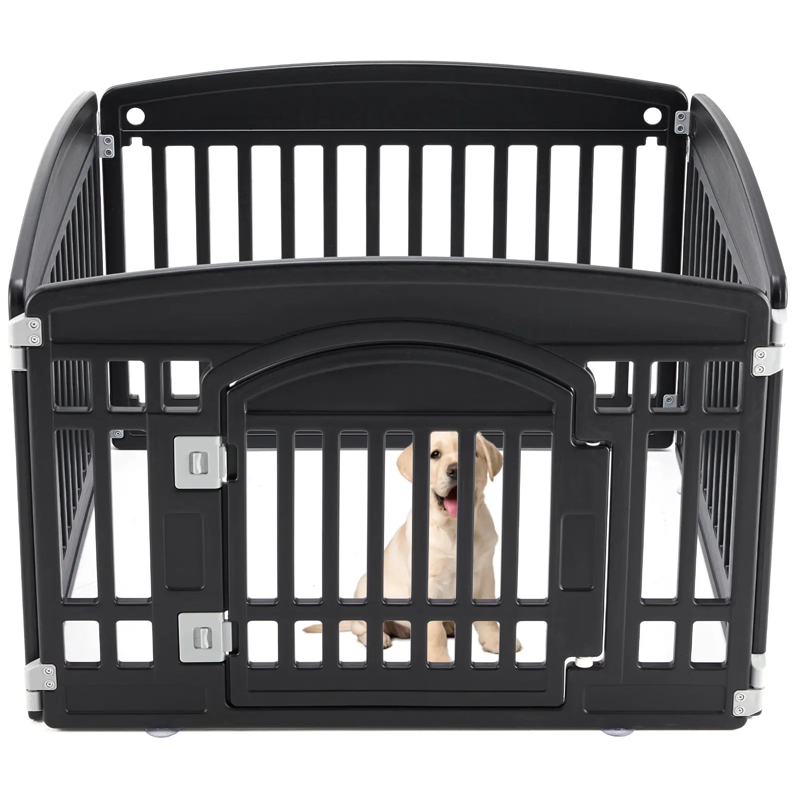 Versatile 4/6-Panel Dog Playpen - Safe, Portable & Easy to Clean Indoor/Outdoor Pet Fence for Small to Medium Dogs