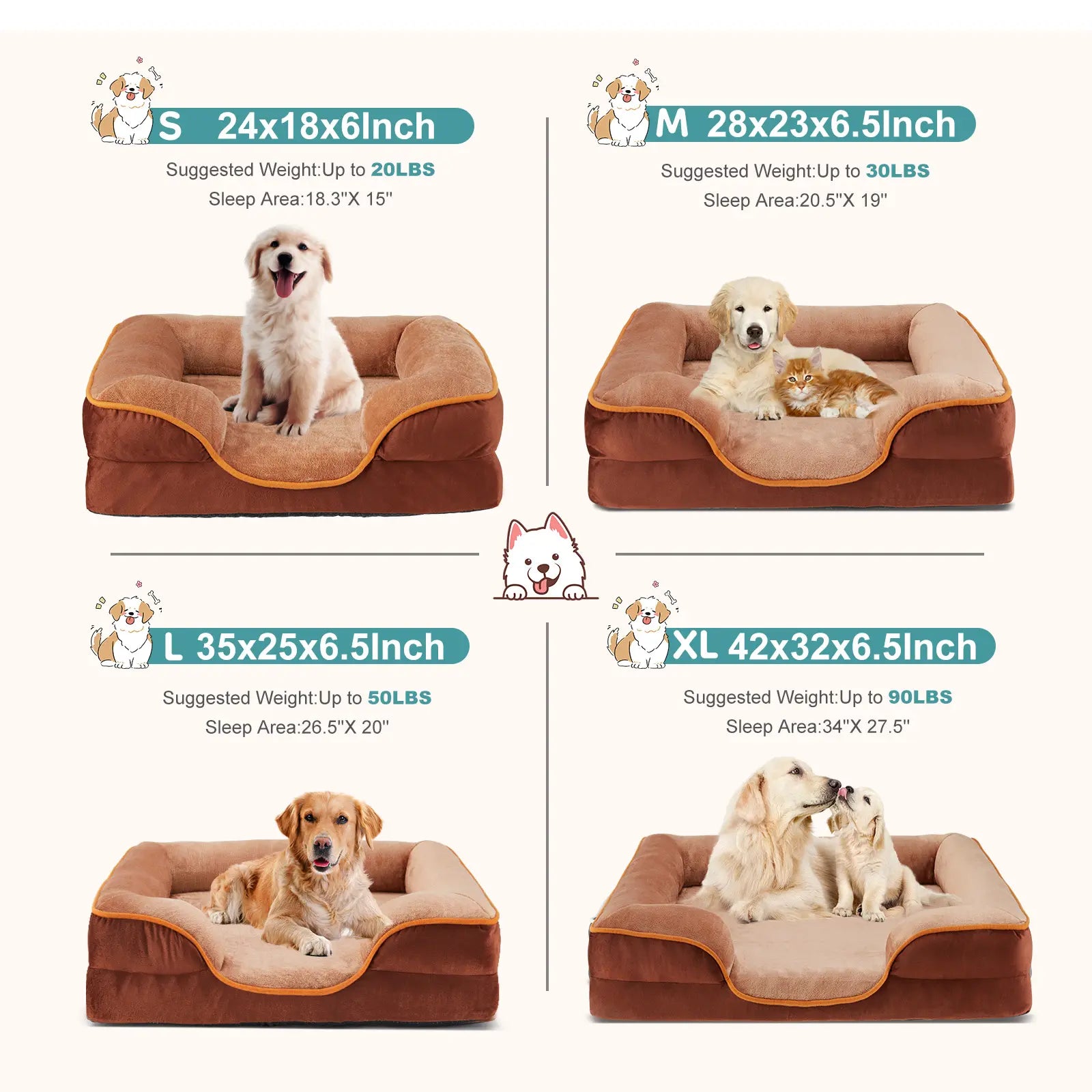 Ultimate Orthopedic Memory Foam Dog Bed for Large Breeds - Joint Relief & Comfort, Washable Cover, Non-Slip Base, Waterproof Design