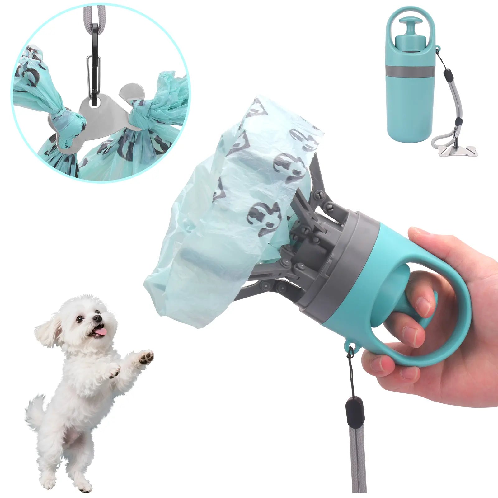GOYJOY Portable Dog Poop Scooper - Essential Travel Waste Bag Dispenser for Small & Large Dogs
