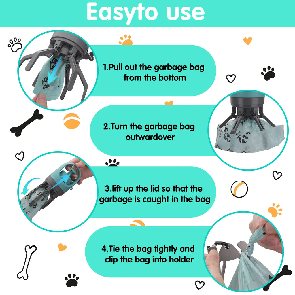 GOYJOY Portable Dog Poop Scooper - Essential Travel Waste Bag Dispenser for Small & Large Dogs