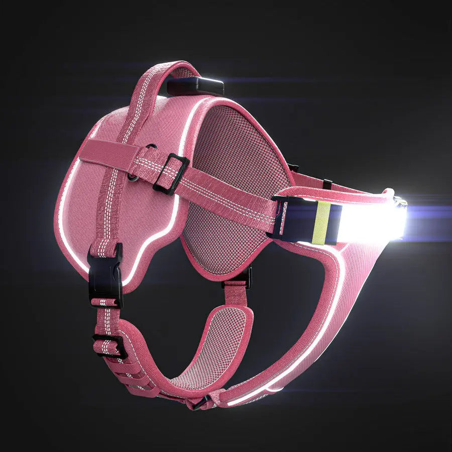 Illuminate Your Walks with the Lumi One Dog Harness - 1000-Lumen LED Light, USB-C Rechargeable, Adjustable Fit for Every Breed & Size - 2025's Top Choice for Pet Safety!