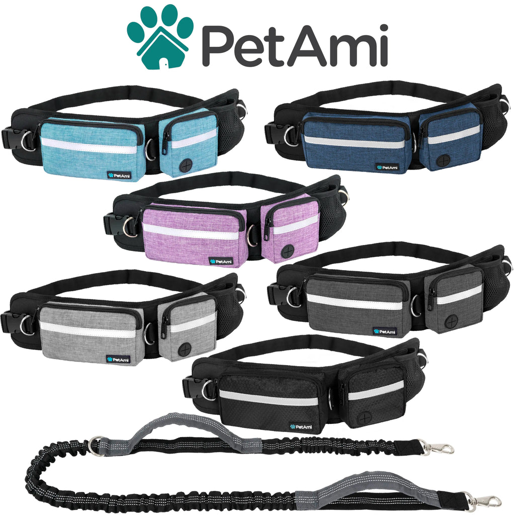 Hands-Free Dog Leash with Waist Bag - Perfect for Walking, Jogging, and Training Your Pet