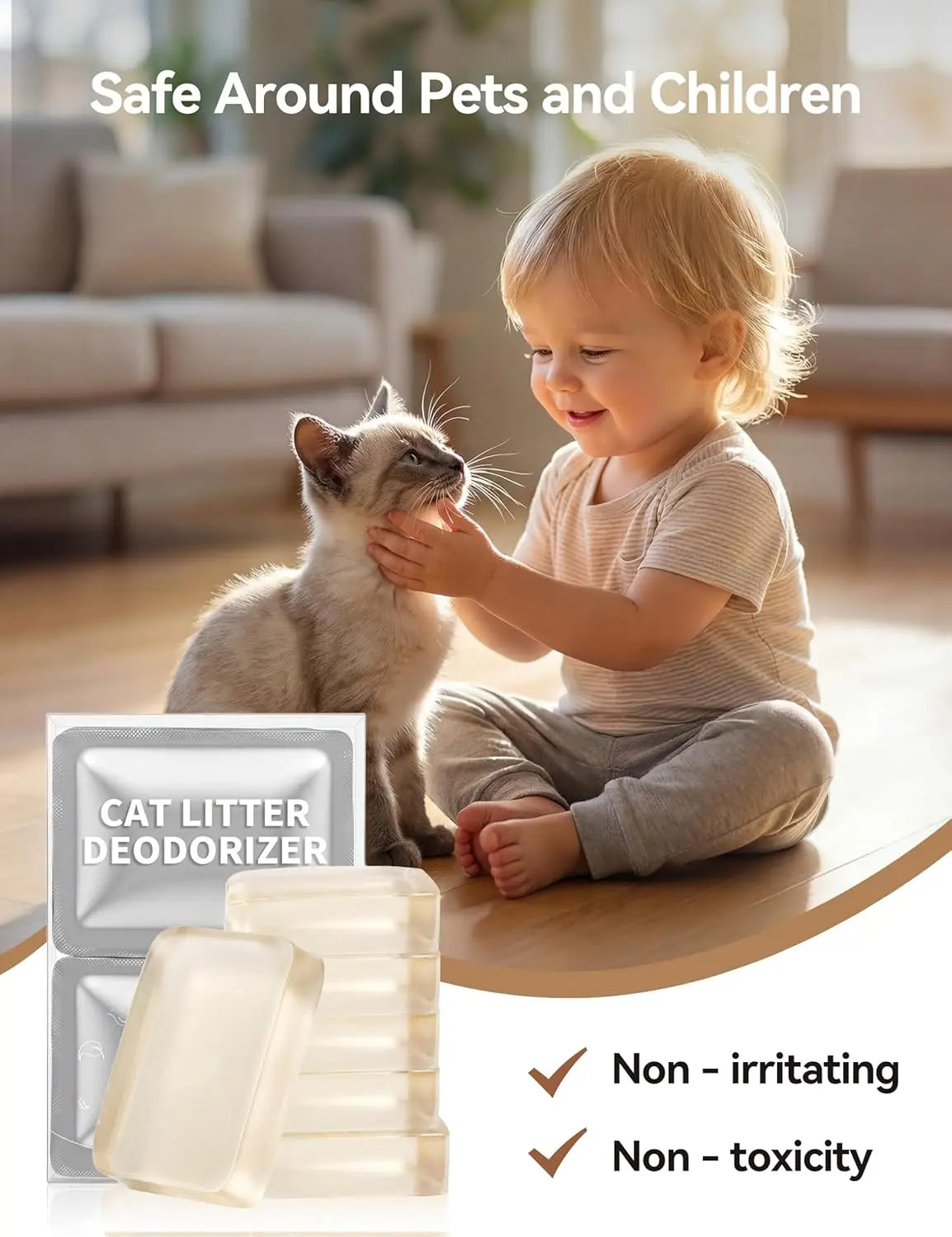 Thereye Cat Litter Box Deodorizer - Long-Lasting Odor Eliminator Gel for SC06 Automatic Litter Box - 6PCS