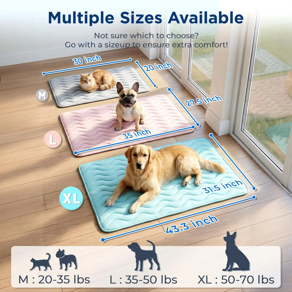 Ultimate Comfort for Your Pets: 30"X20" Dog Cooling Mat - Self-Cooling Technology for Large Dogs & Cats, Perfect for Indoor/Outdoor Use!