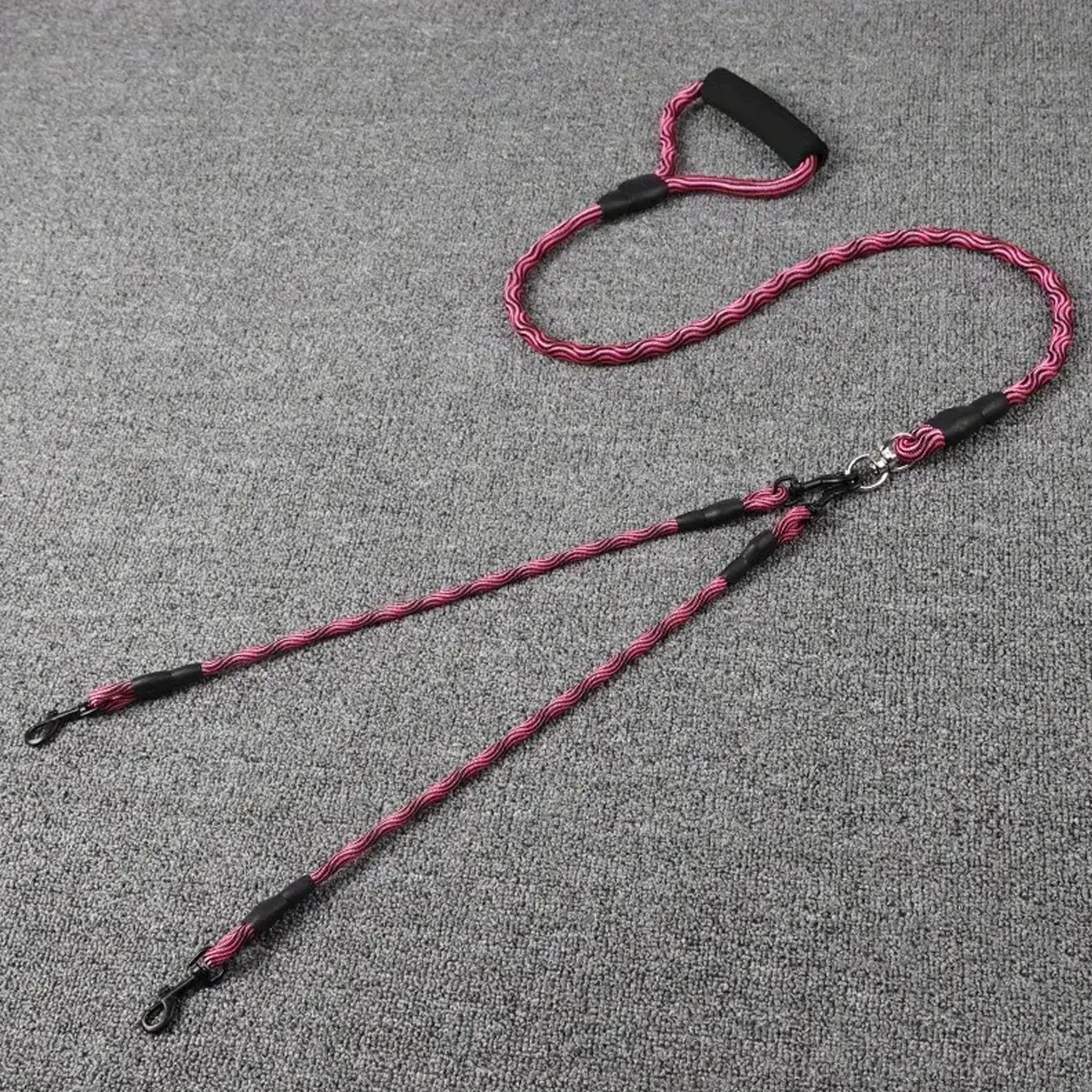 Revolutionary Double-Ended Dog Leash - Walk Two Pets with Ease, Stylish Removable Wave Pattern, Anti-Tangle Design for Stress-Free Outdoor Adventures
