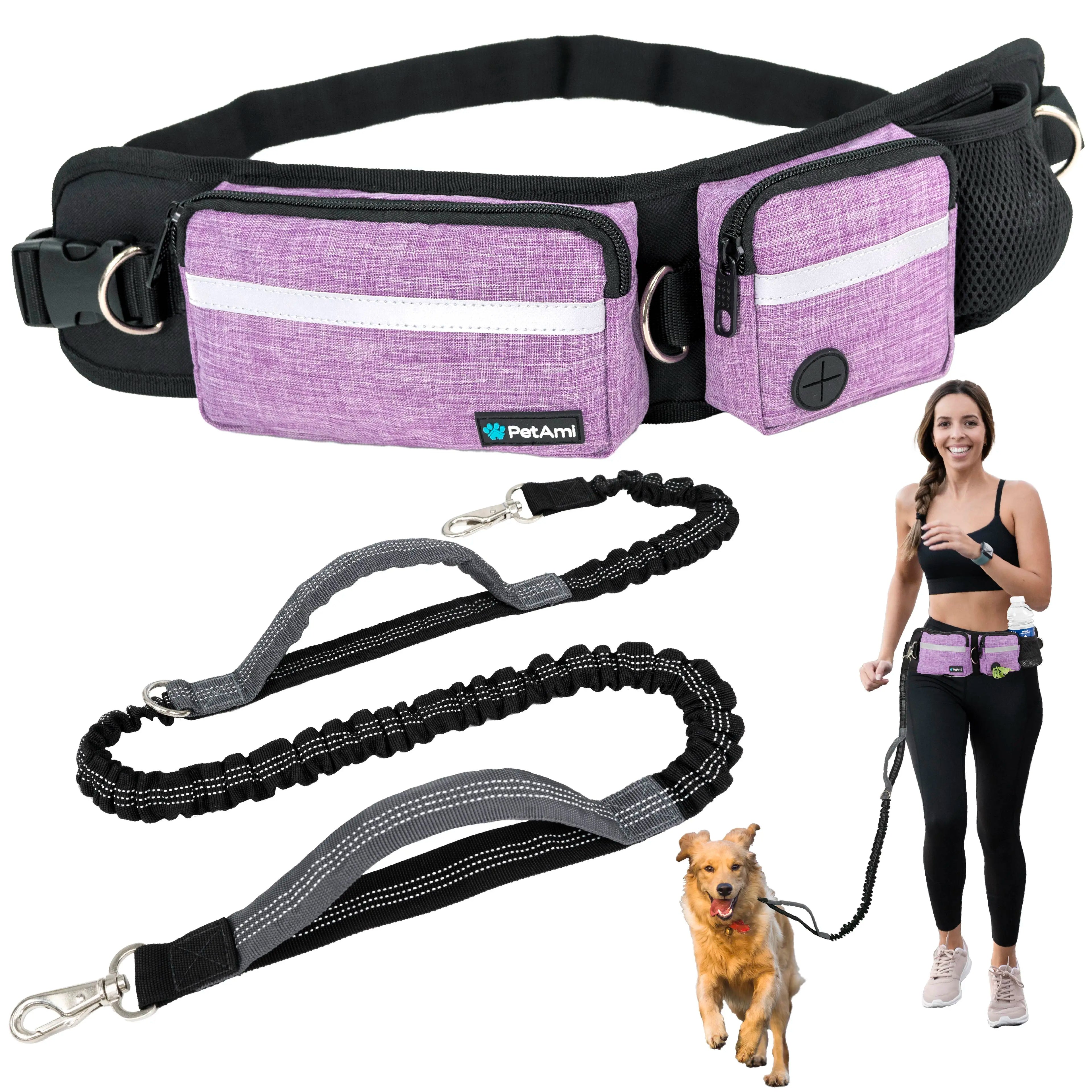 Hands-Free Dog Leash with Waist Bag - Perfect for Walking, Jogging, and Training Your Pet