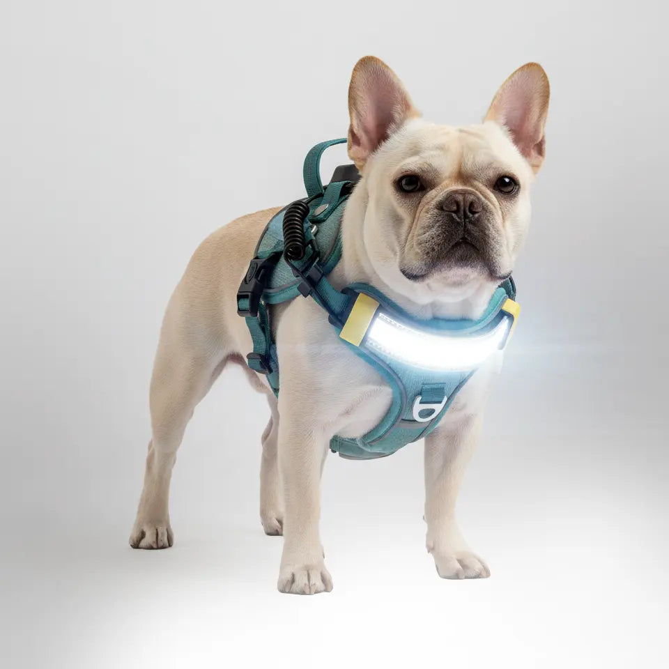 Illuminate Your Walks with the Lumi One Dog Harness - 1000-Lumen LED Light, USB-C Rechargeable, Adjustable Fit for Every Breed & Size - 2025's Top Choice for Pet Safety!