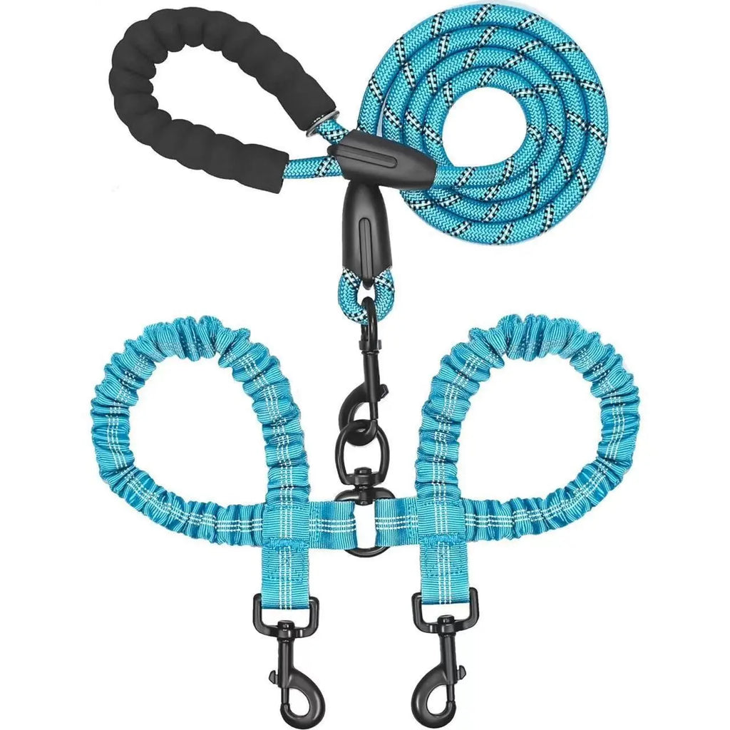 Experience Effortless Walks with the Pipidodo Dual Dog Leash - Shock Absorbing, Tangle-Free, and Comfortably Padded for Two Dogs!