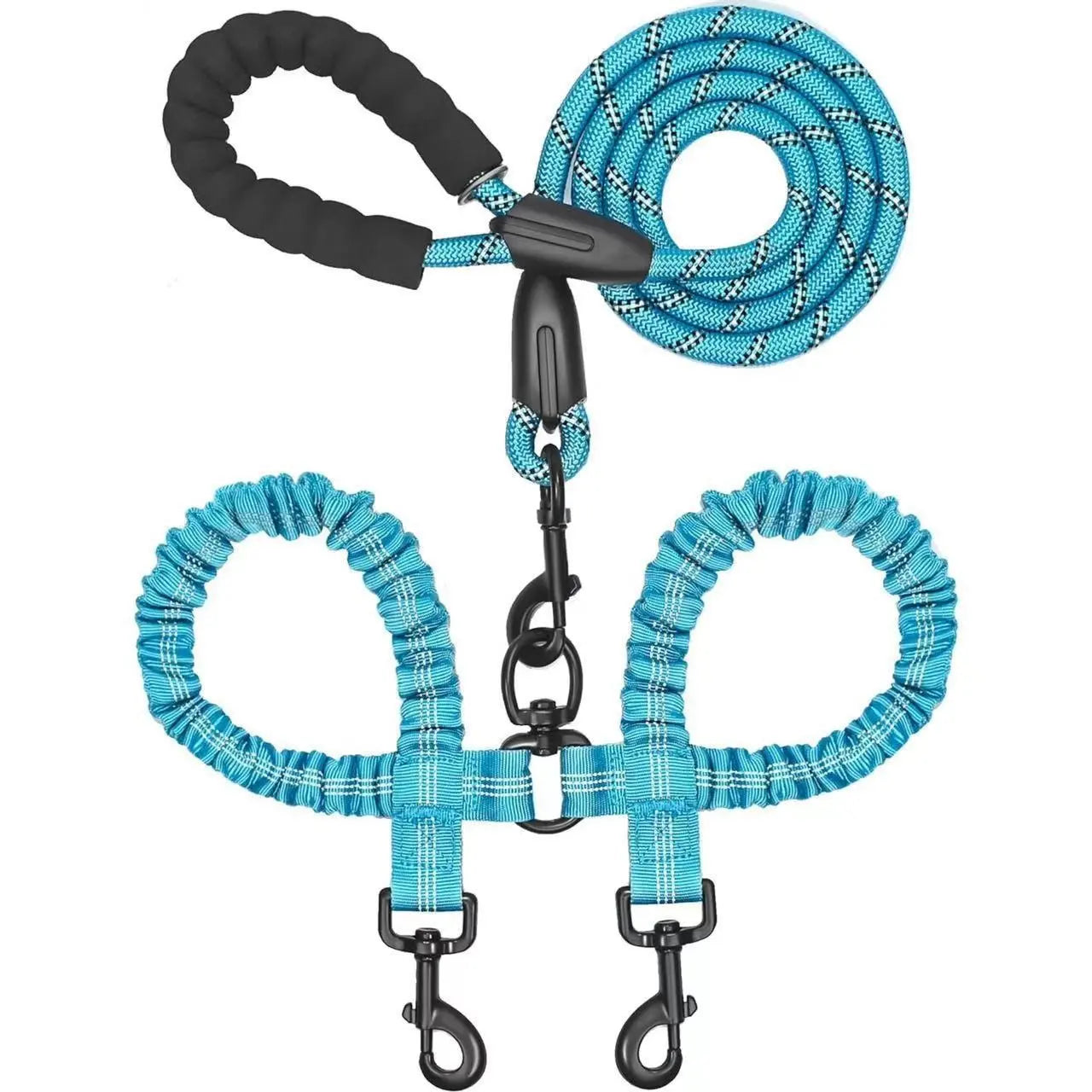 Experience Effortless Walks with the Pipidodo Dual Dog Leash - Shock Absorbing, Tangle-Free, and Comfortably Padded for Two Dogs!