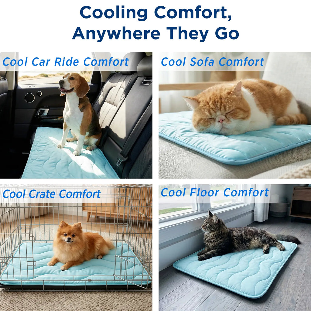 Ultimate Comfort for Your Pets: 30"X20" Dog Cooling Mat - Self-Cooling Technology for Large Dogs & Cats, Perfect for Indoor/Outdoor Use!